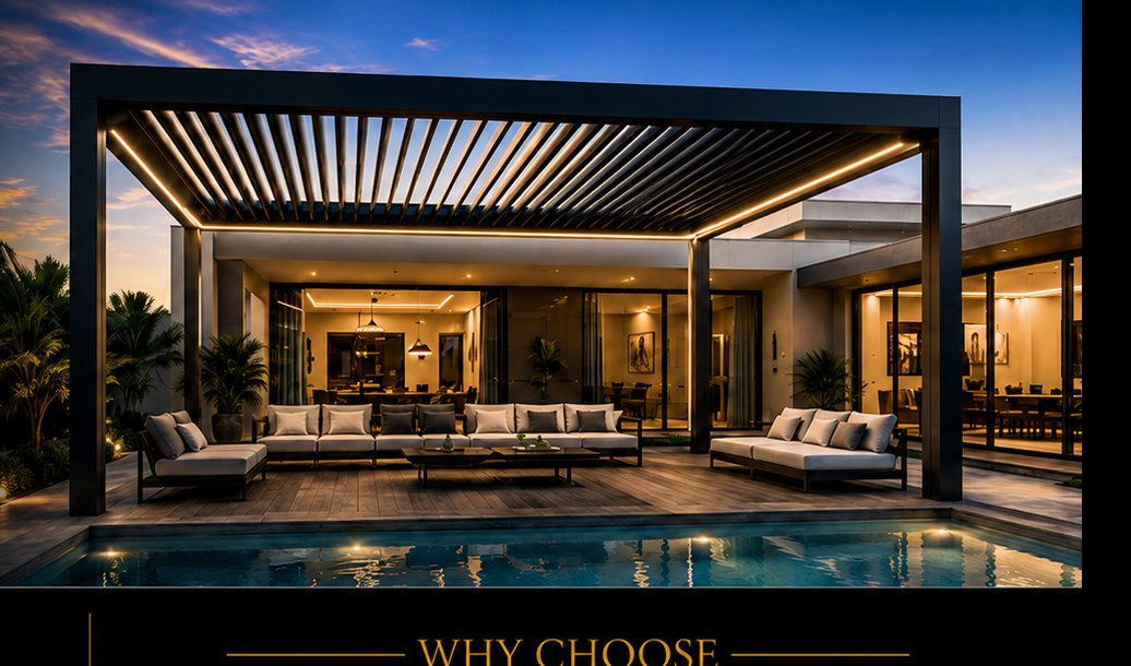 Ozzy Backyards premium louvred pergola