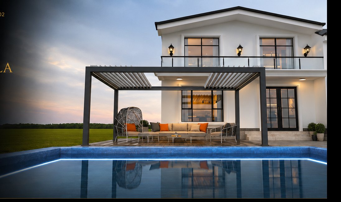 Retractable Ozzy Backyards pergola
