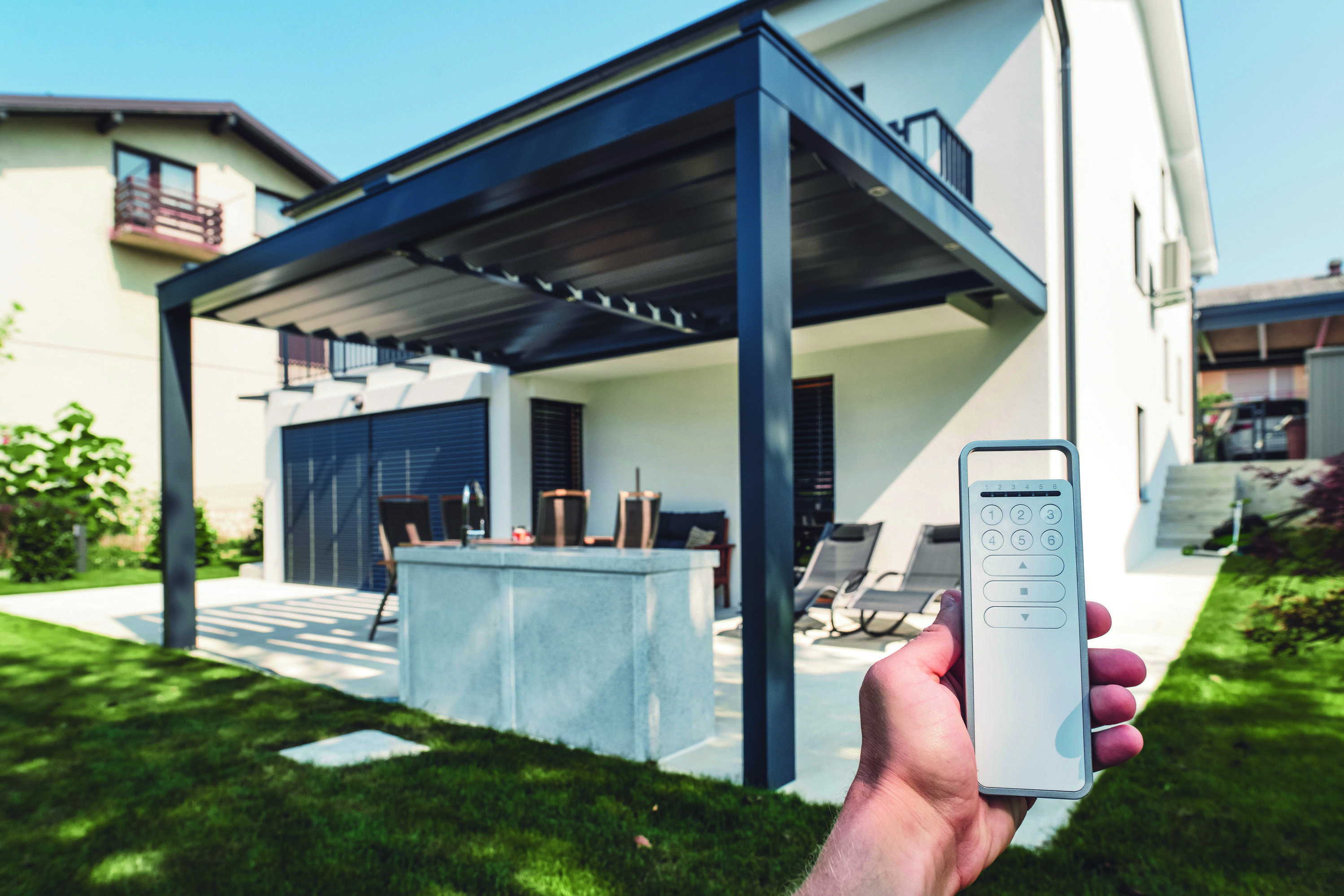 Modern Ozzy Backyards outdoor entertaining space
